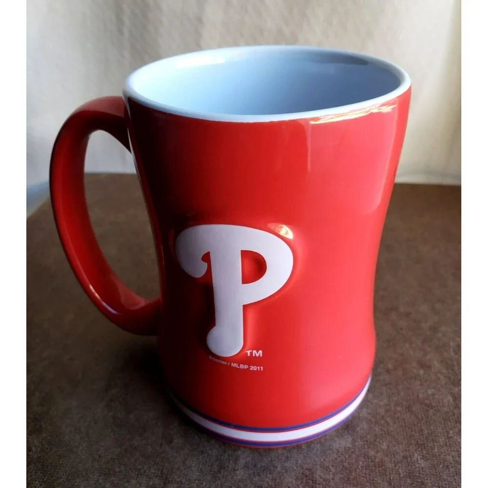BOELTER BRANDS PHILADELPHIA PHILLIES MLB Ceramic Coffee MUG 14 Oz Red TeaCup Fan